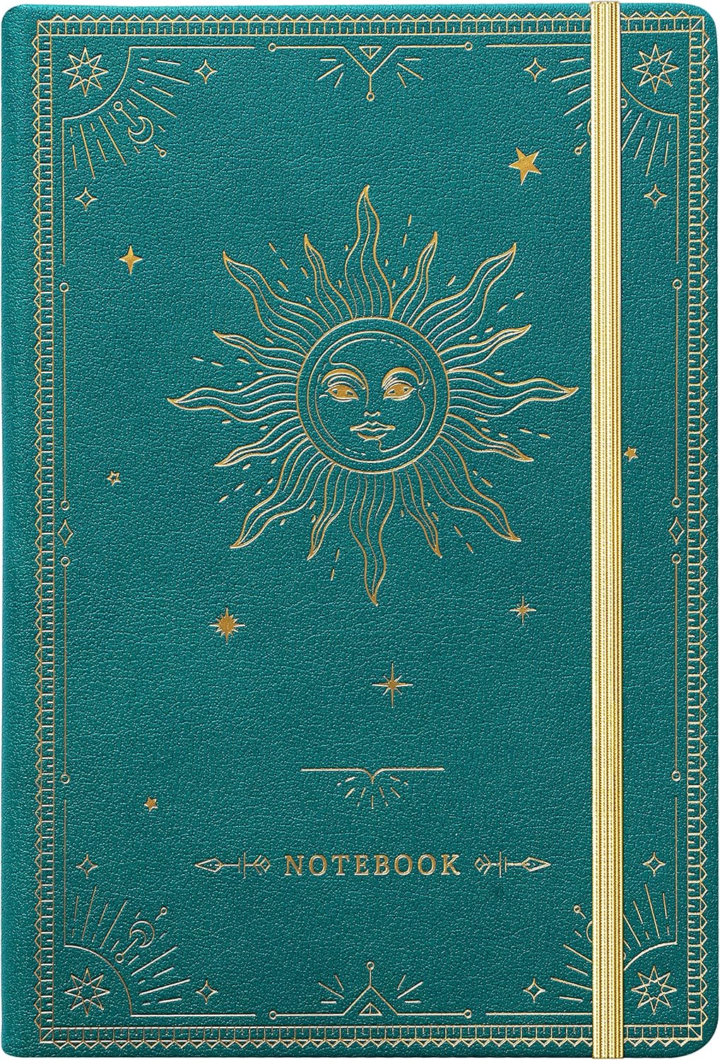 Artfan Ruled Notebook/Journal – Premium Thick Paper Faux Leather Classic Writing Notebook with Pocket + Page Dividers Gifts, Banded, Large, 144 Pages, Hard Cover, Lined (5.8 x 8.4) - Jungle Green