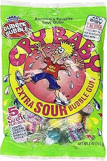 Cry Baby Extra Sour Bubble Gum, 4.0 Ounce (Pack of 3)