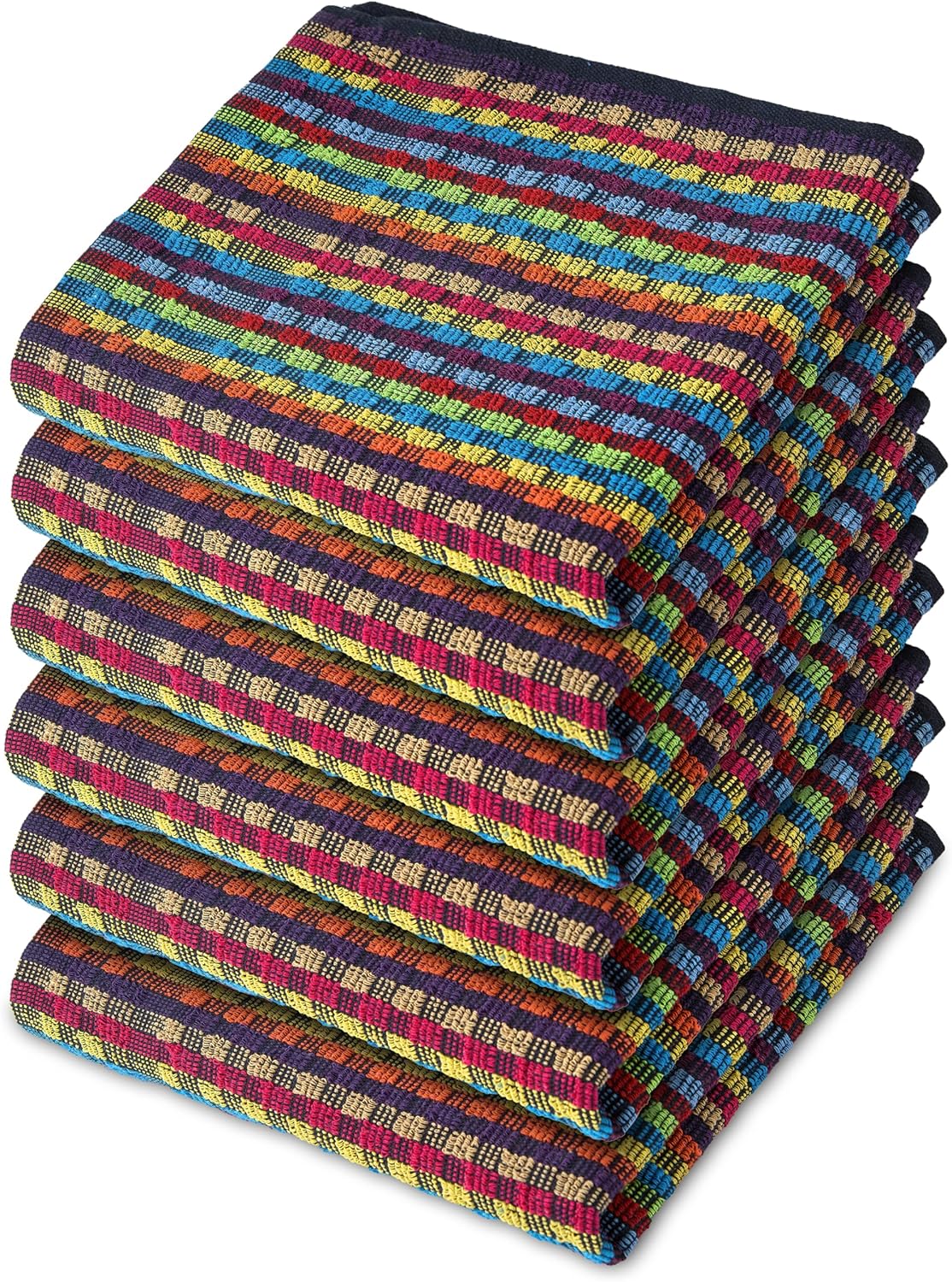 Emma Barclay Tea Towels for Kitchen Packs of 6 100% Cotton Terry Tea Towels Multicoloured Kitchen Home Household Essentials Dish Towels Kitchen Cloths Utility Design 6 Pack