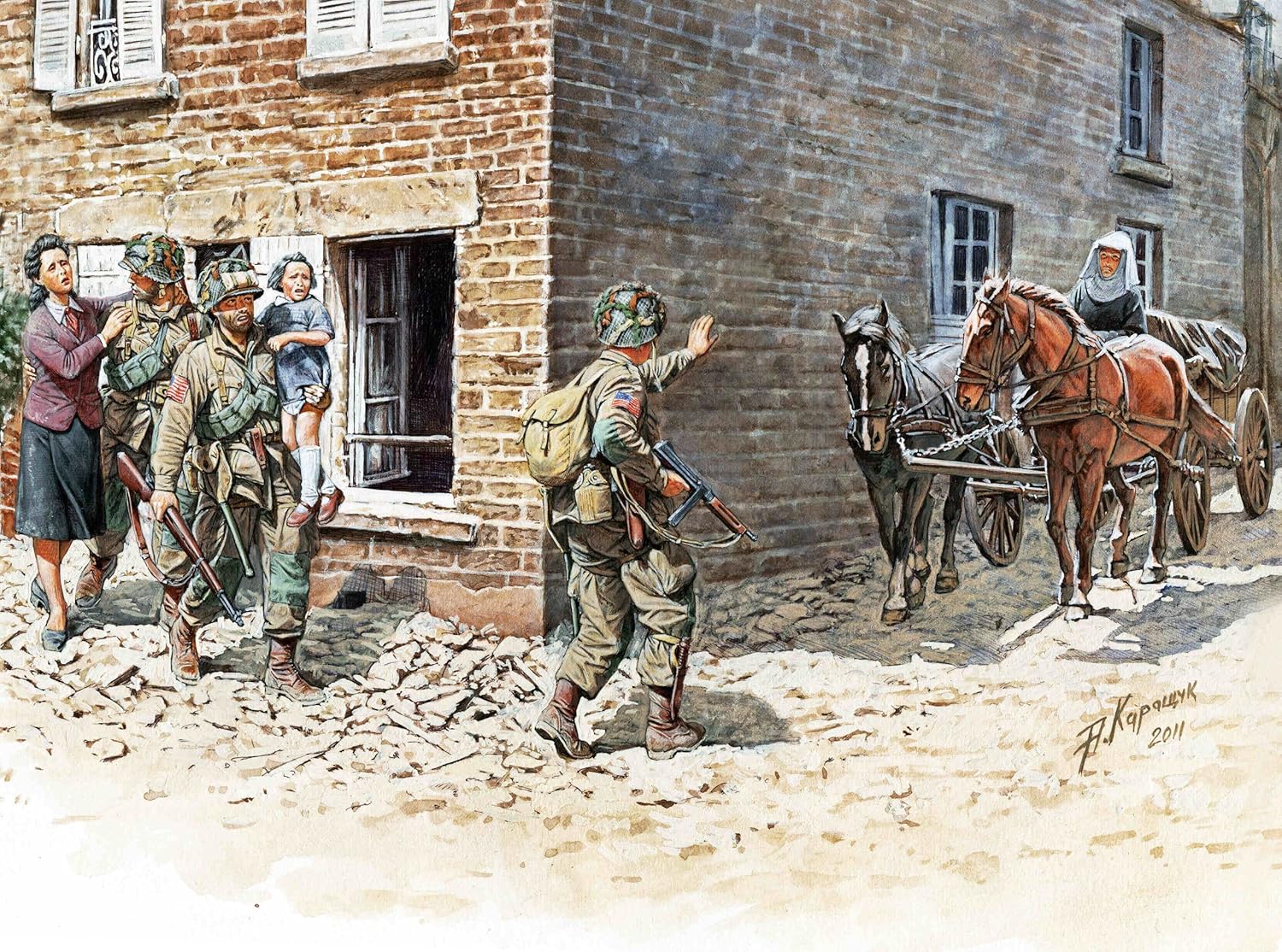 Masterbox 1:35 Scale France 1944 Assembly Parts