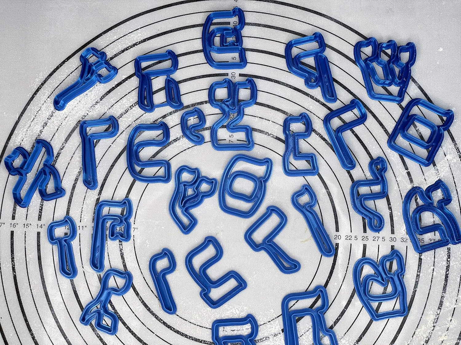 Premium Quality My First Hebrew Alphabets - 27 Letters of Alef Bet Early Learning & Easy Teaching for Kids - Cookie Cutter Mold - 2.3-Inch-Scale - Produced by 3D Kitchen Art