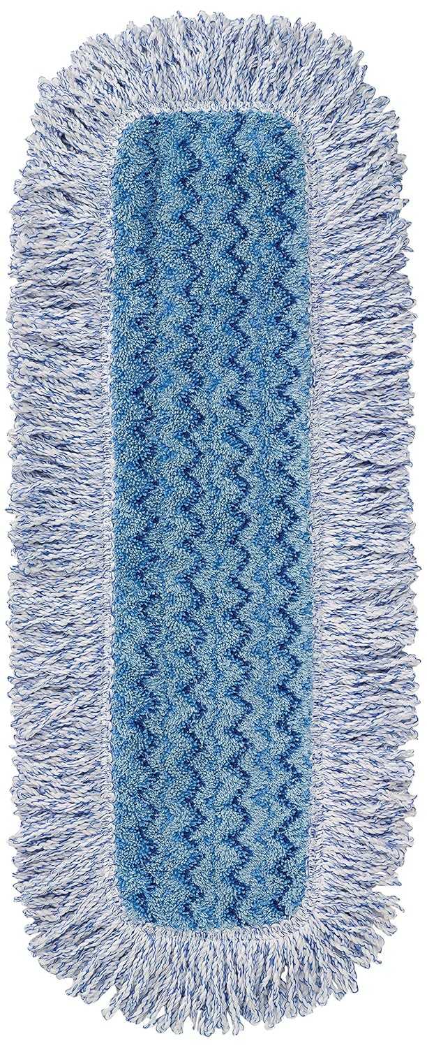 Rubbermaid Commercial Products Hygen Microfibre Wet Pad High Absorbency Wet Mop R050647, Blue