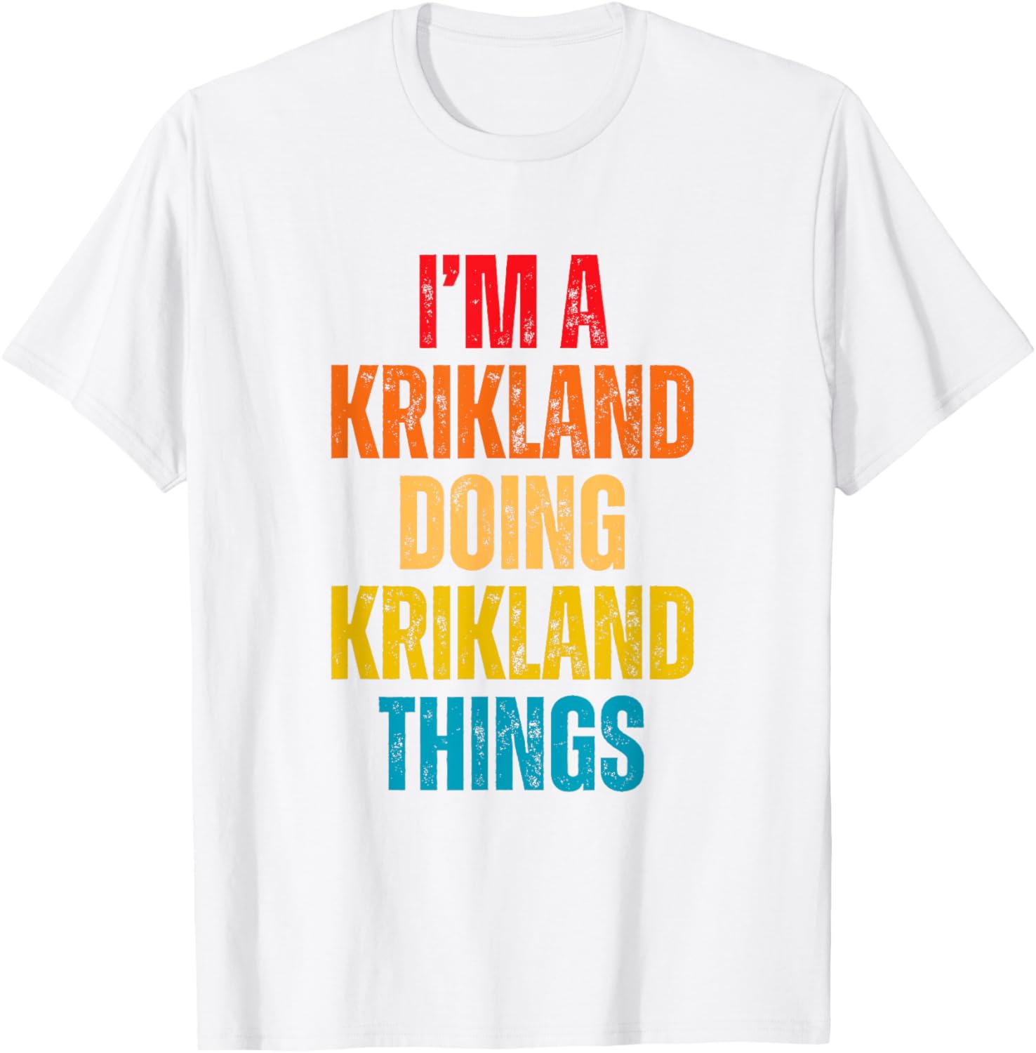 KRIKLAND Proud Family Retro Reunion Last Name Surname T-Shirt
