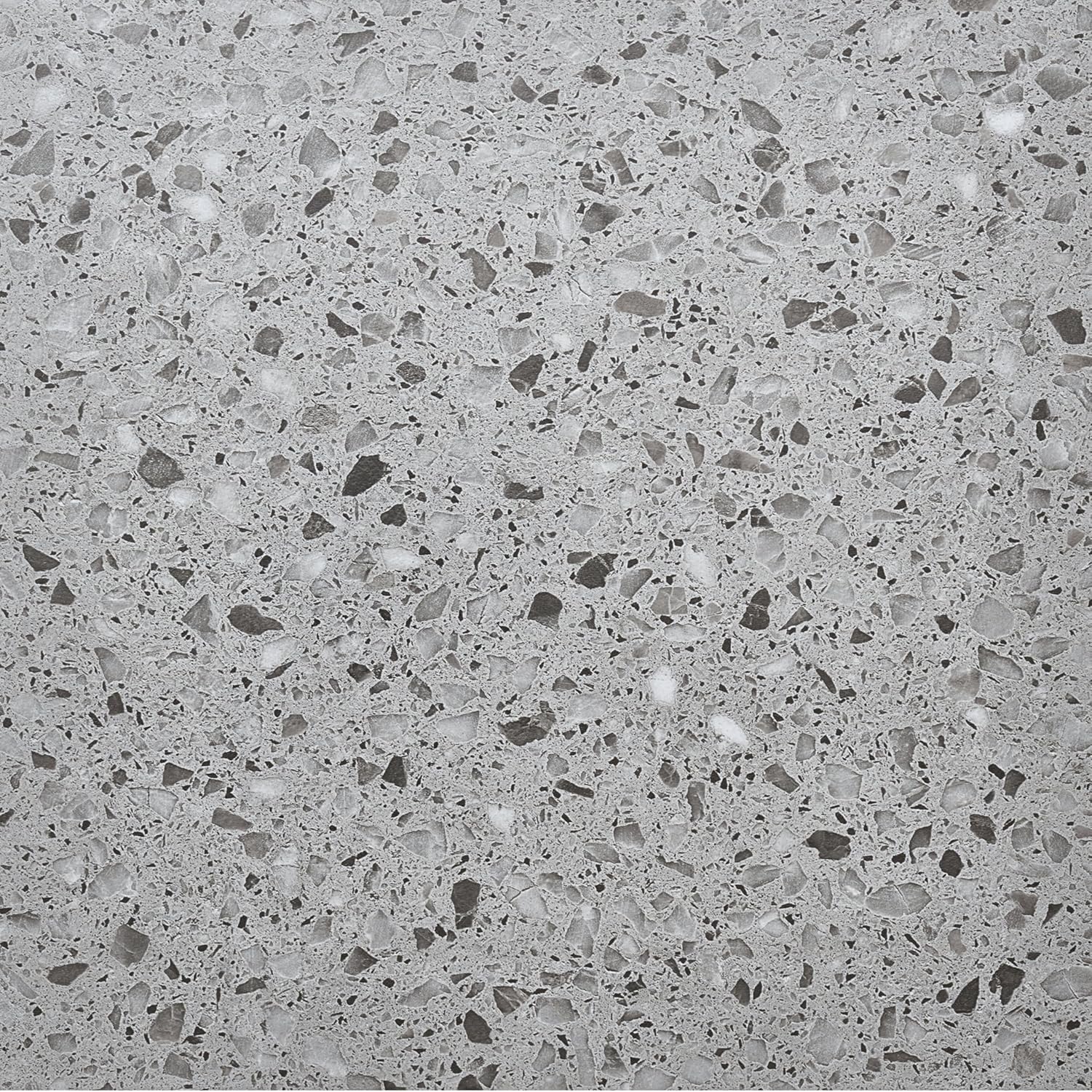 Peel and Stick Floor Tiles Pack of 60 Pieces Covers 60 ft² (5.57m²) Self Adhesive Vinyl Floor Tiles Size 12x12 in (30.5x30.5cm) 1.5mm Thick Waterproof Kitchen Terrazzo Grey Vinyl Flooring