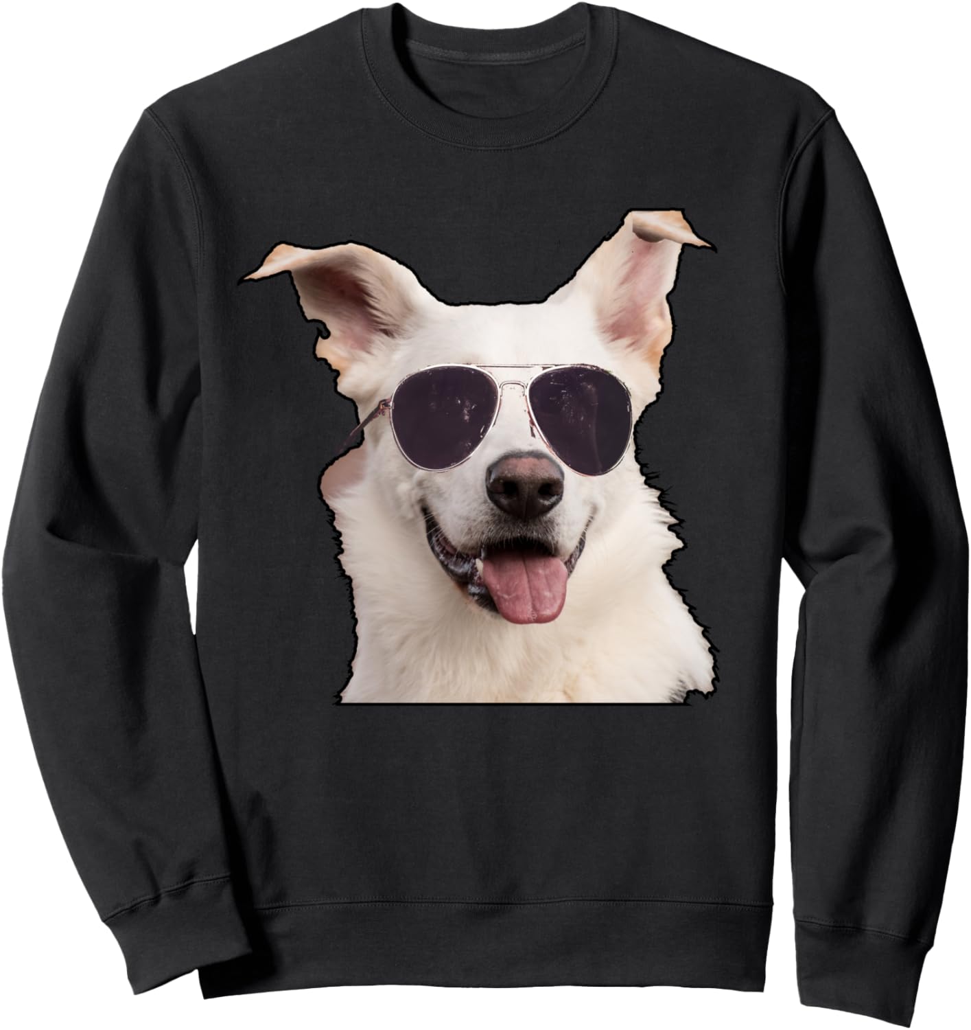Dog With Sunglasses. Animal Puppy Doggy Pooch Mutt Fido Sweatshirt