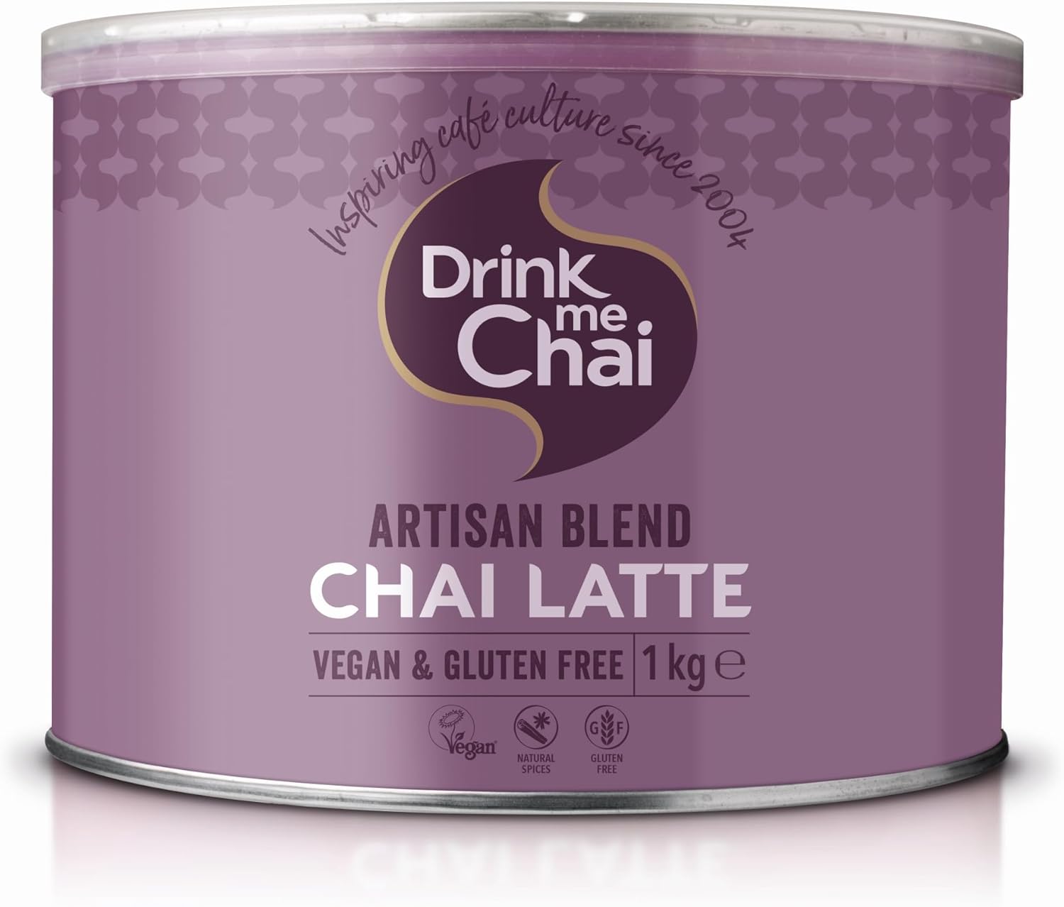 Drink me Chai Artisan Blend Chai Latte 1kg (Pack of 1), Just Add Milk, Vegan & Gluten Free Chai Latte Powder (50 Servings Total)
