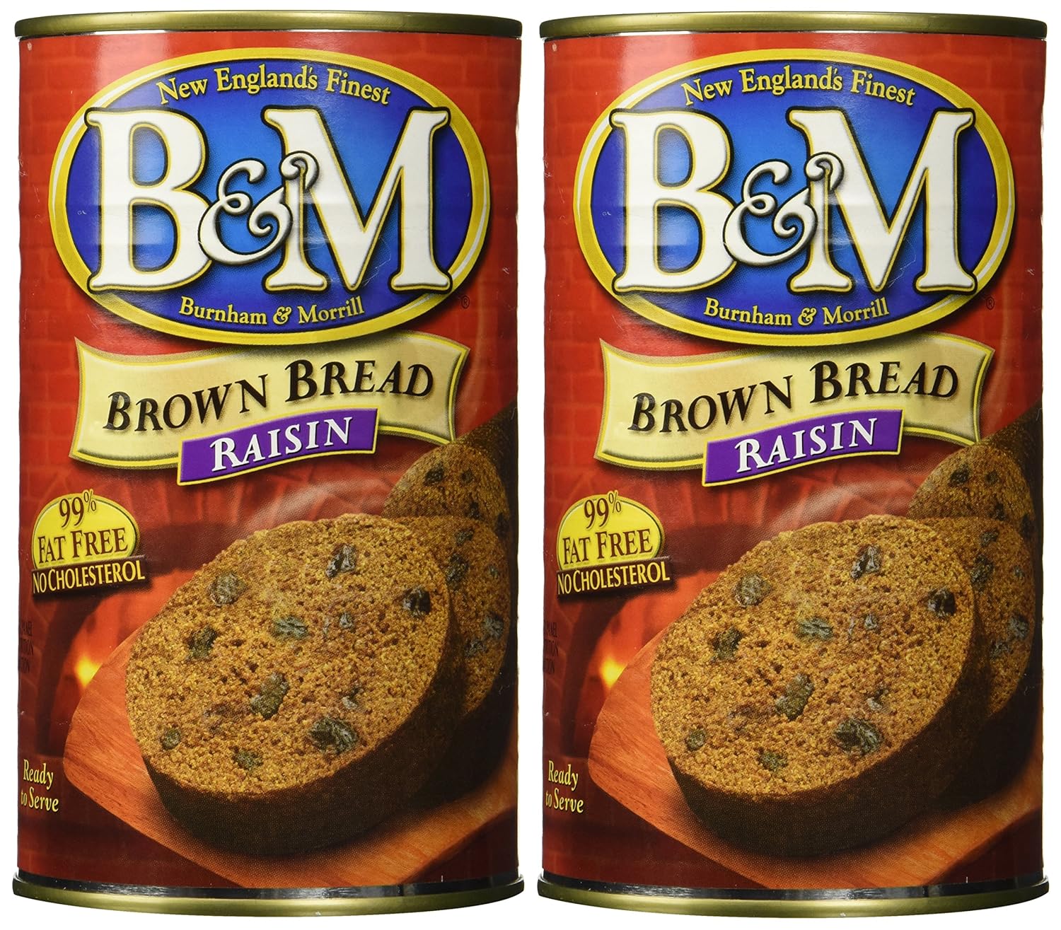 B & M BREAD BROWN RAISIN, 16 oz (Pack of 2)