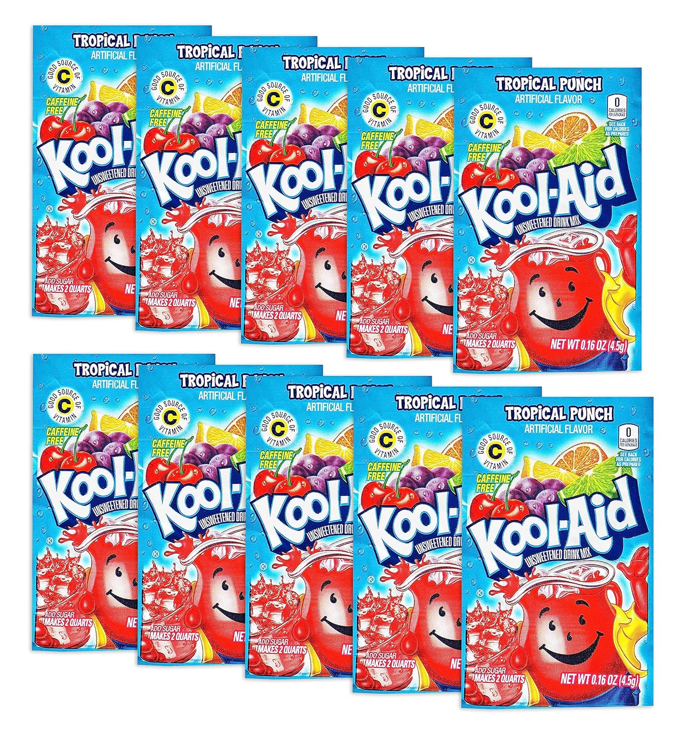 Kool-Aid Drink Mix, Tropical Punch (Pack of 10)