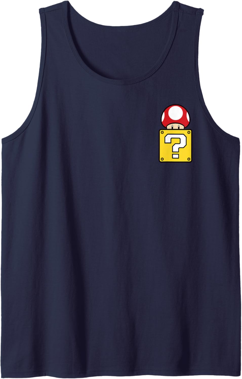 Super Mario Mystery Box Mushroom Left Chest Tank Top