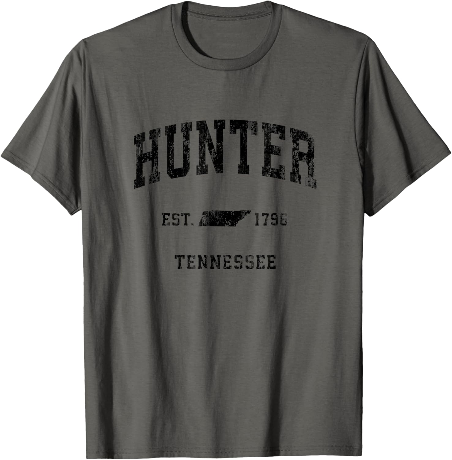 Hunter Tennessee TN Vintage Athletic Black Sports Design T-Shirt
