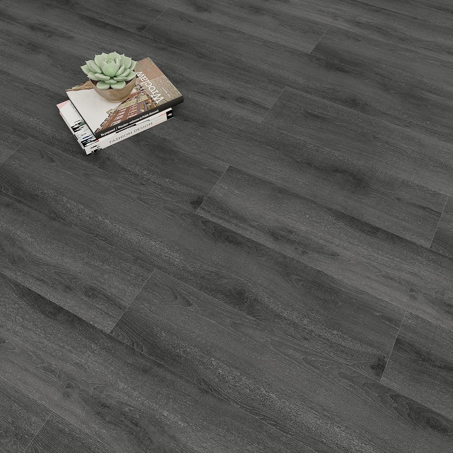 MULGREAT Peel and Stick Floor Tile, Self-Adhesive Vinyl Flooring Plank, Waterproof Deep Wood Grain Planks, DIY for Bedroom, Kitchen, Living Room Home Decor, Grey Oak