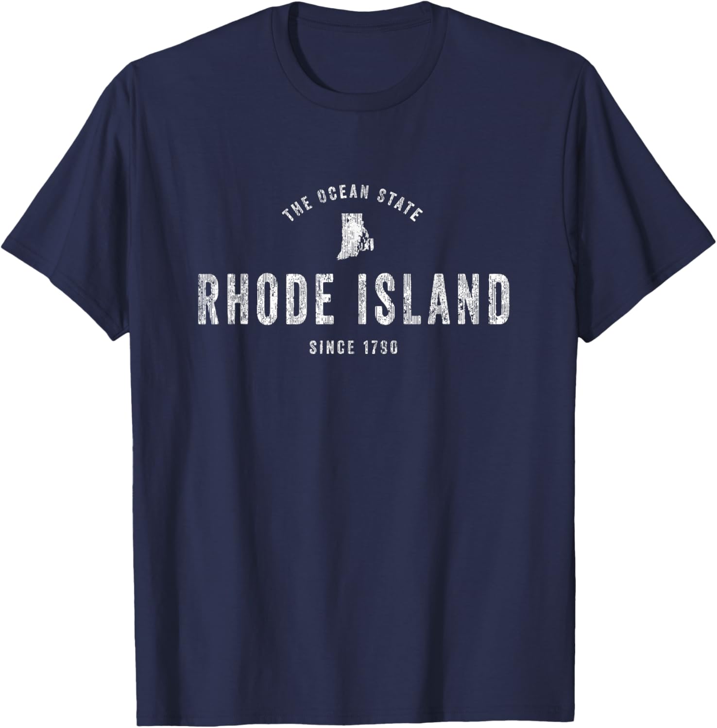 Rhode Island T Shirt Vintage Sports Design Retro RI Tee T-Shirt