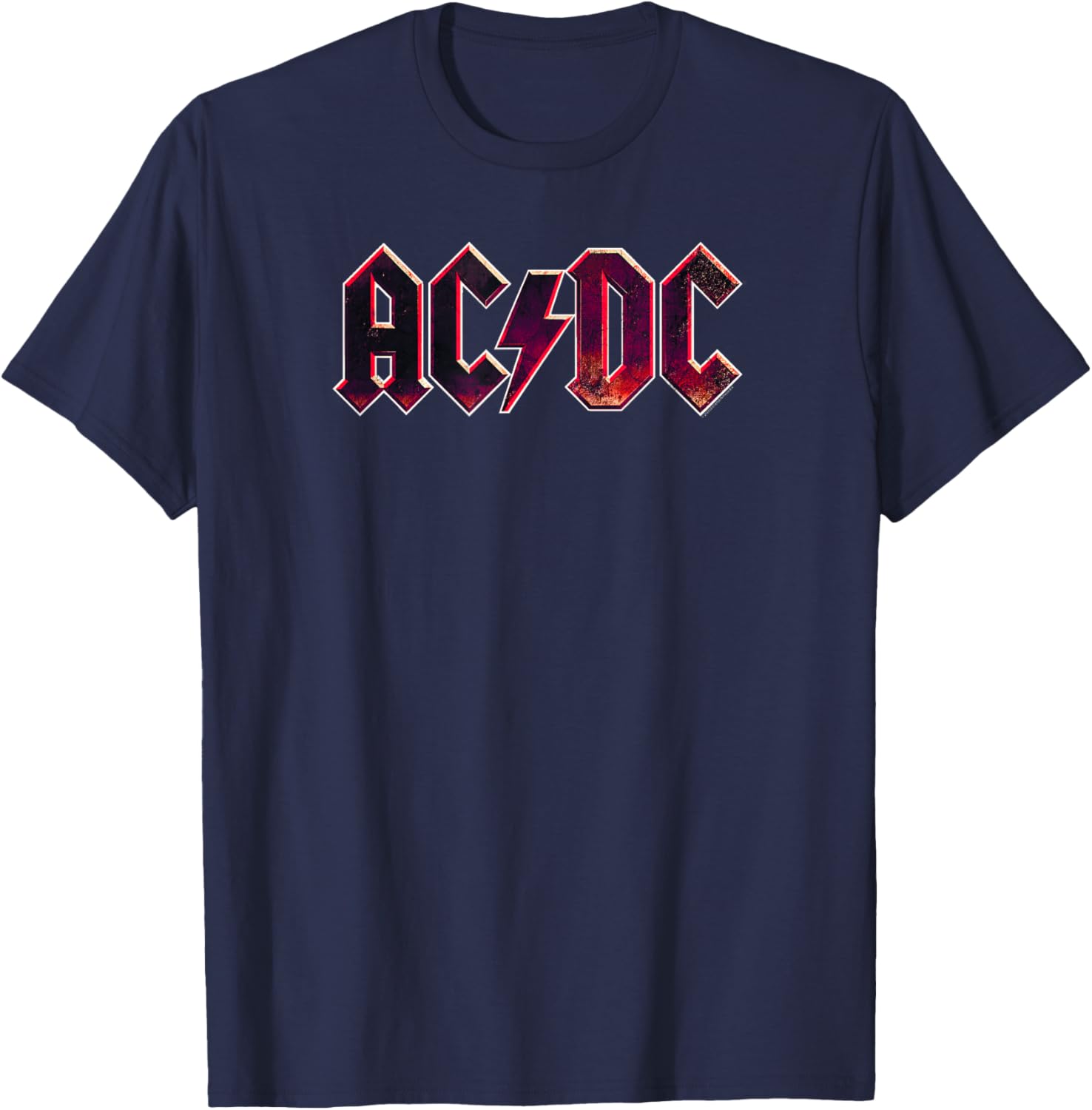 AC/DC Rock Music Band Raw Distressed Logo T-Shirt