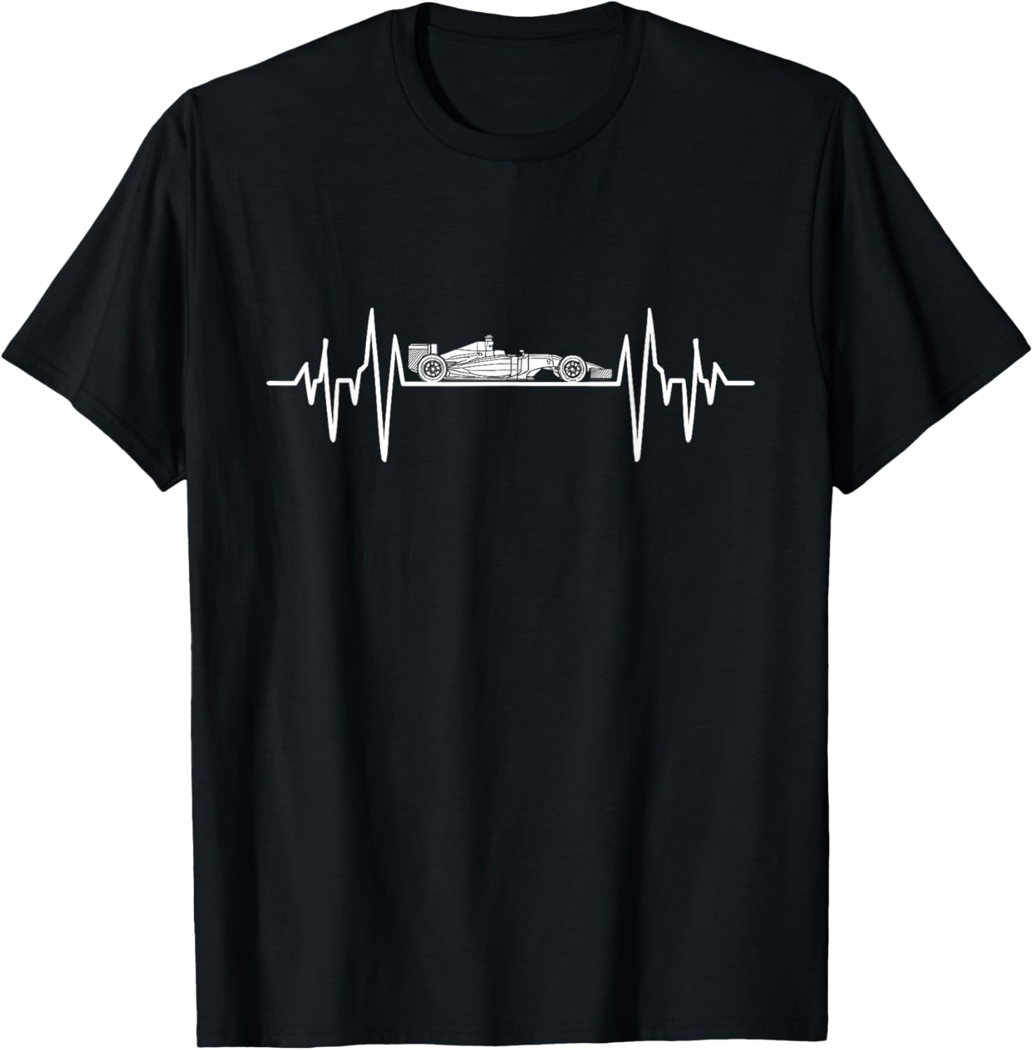 Formula Racing Heartbeat Race Car Fans Lovers Men Women Kids T-Shirt