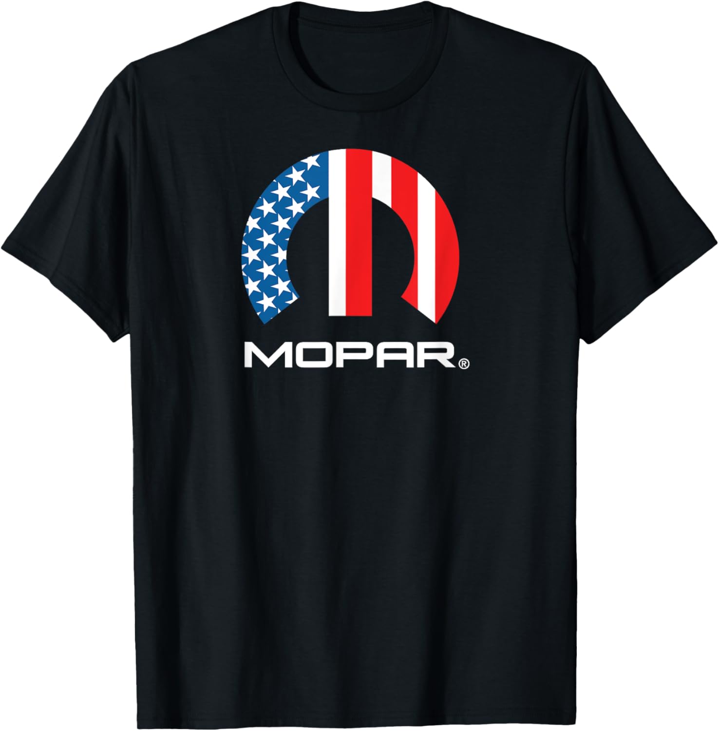 Mopar American Flag White Logo T-Shirt
