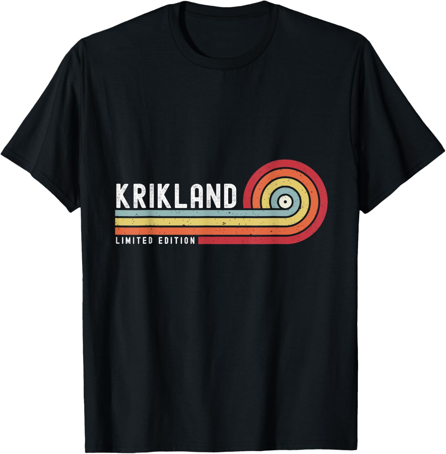 Krikland Proud Family Retro Sunset Last Name Surname T-Shirt
