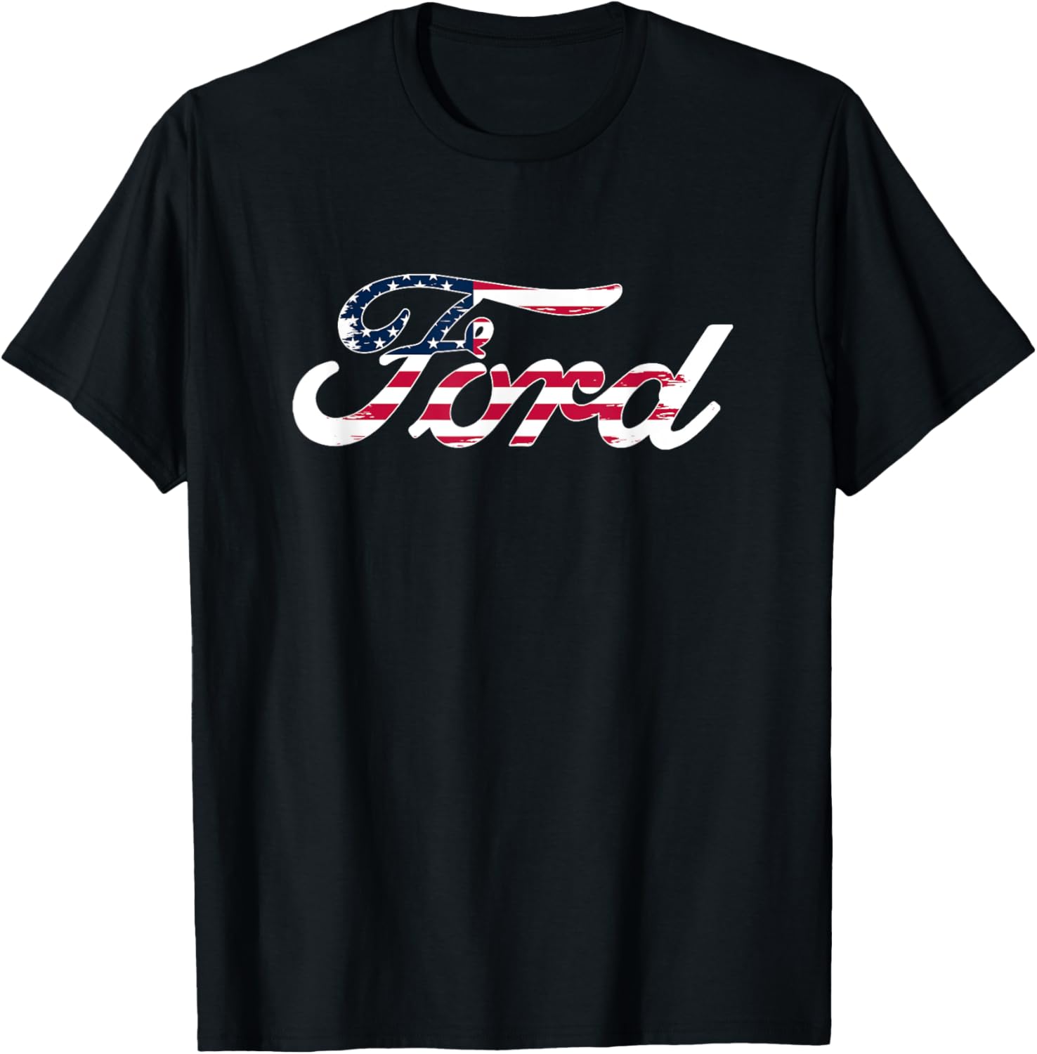 Ford Script American Flag Logo T-Shirt