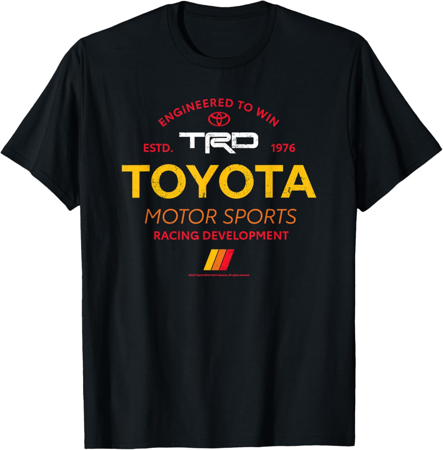 Engineered To Win Motor Sports Racing Distressed Logo T-Shirt