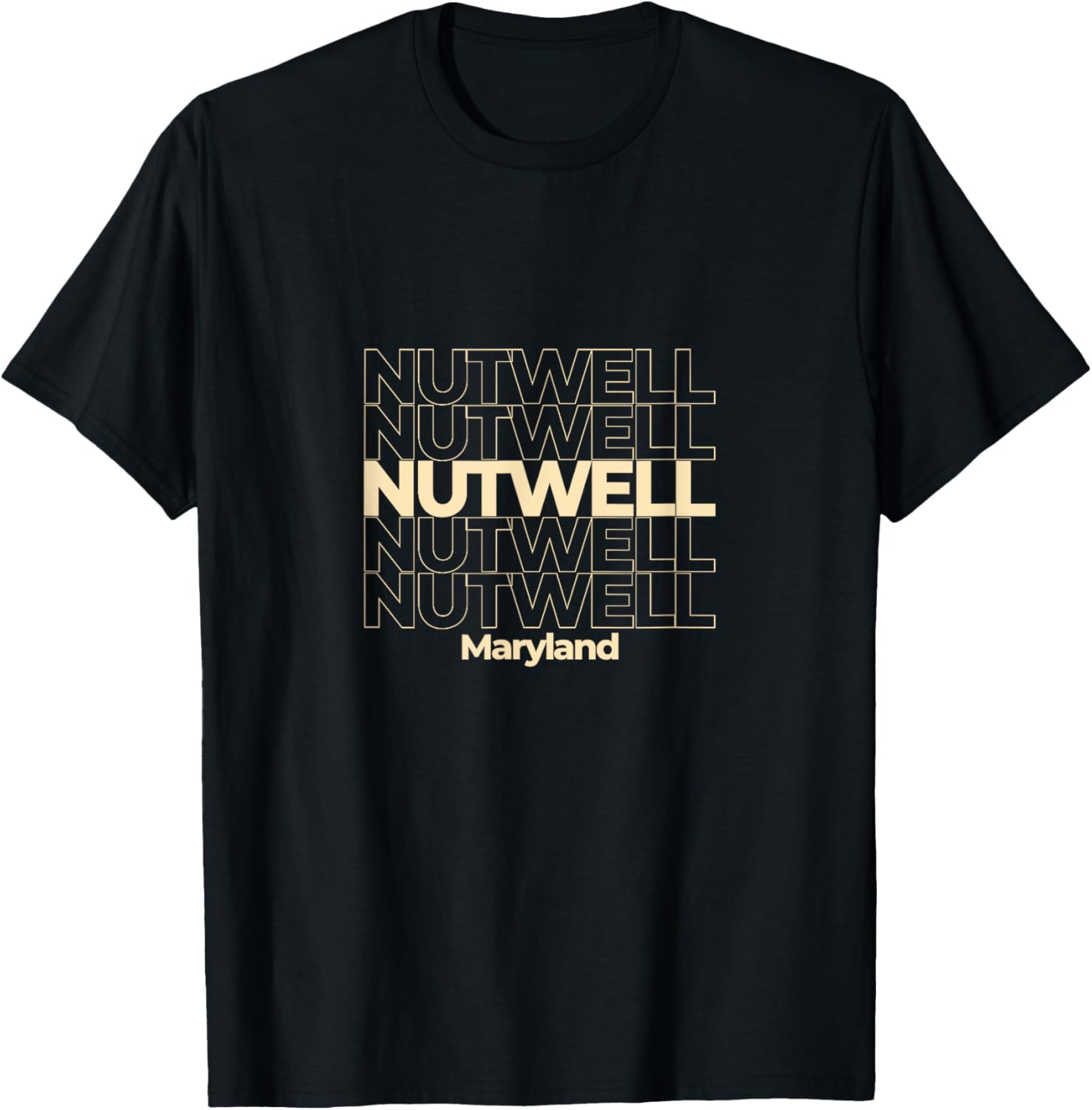 Vintage Nutwell, Maryland Repeating Text T-Shirt