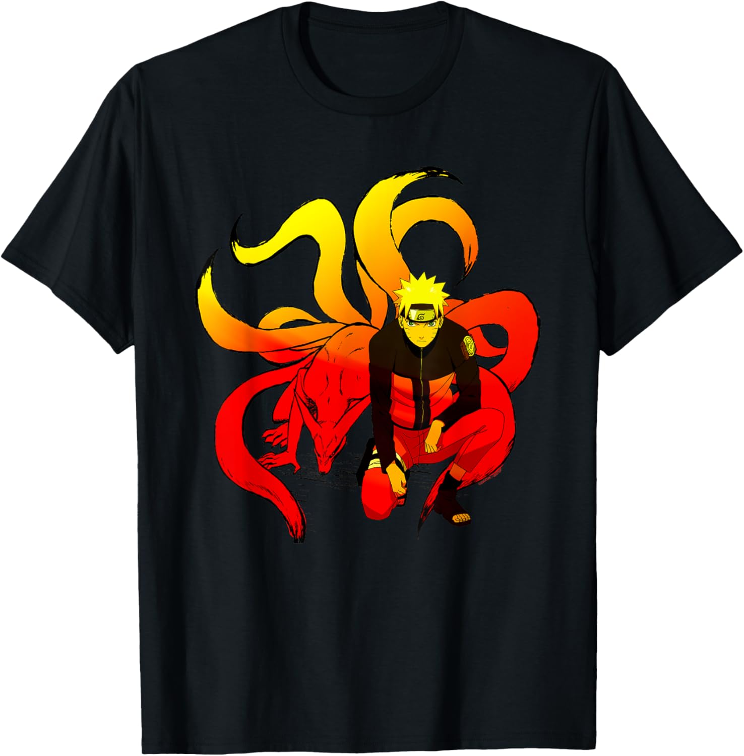 Naruto Shippuden Naruto and 9 Tails Short Sleeve T-Shirt