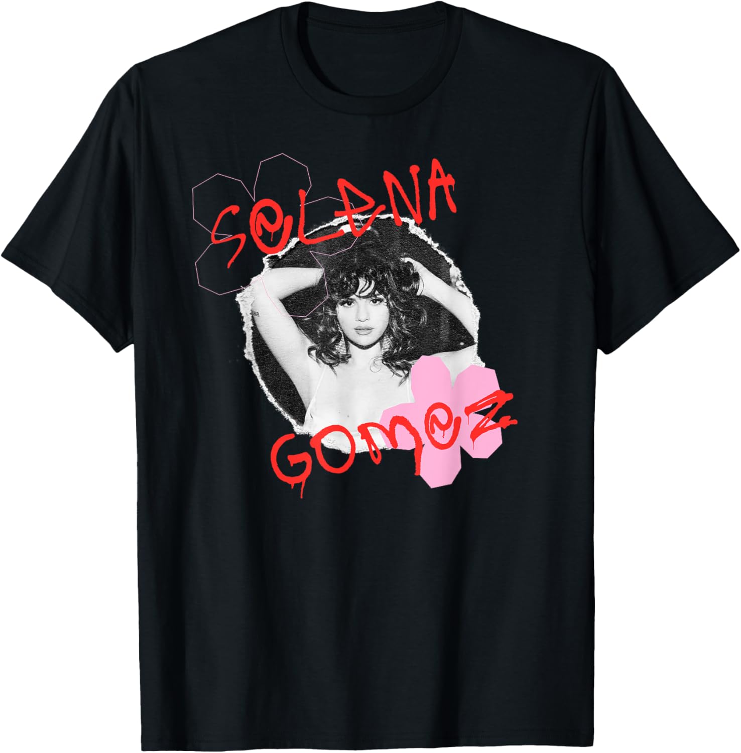 Official Selena Gomez Flower Photo T-Shirt