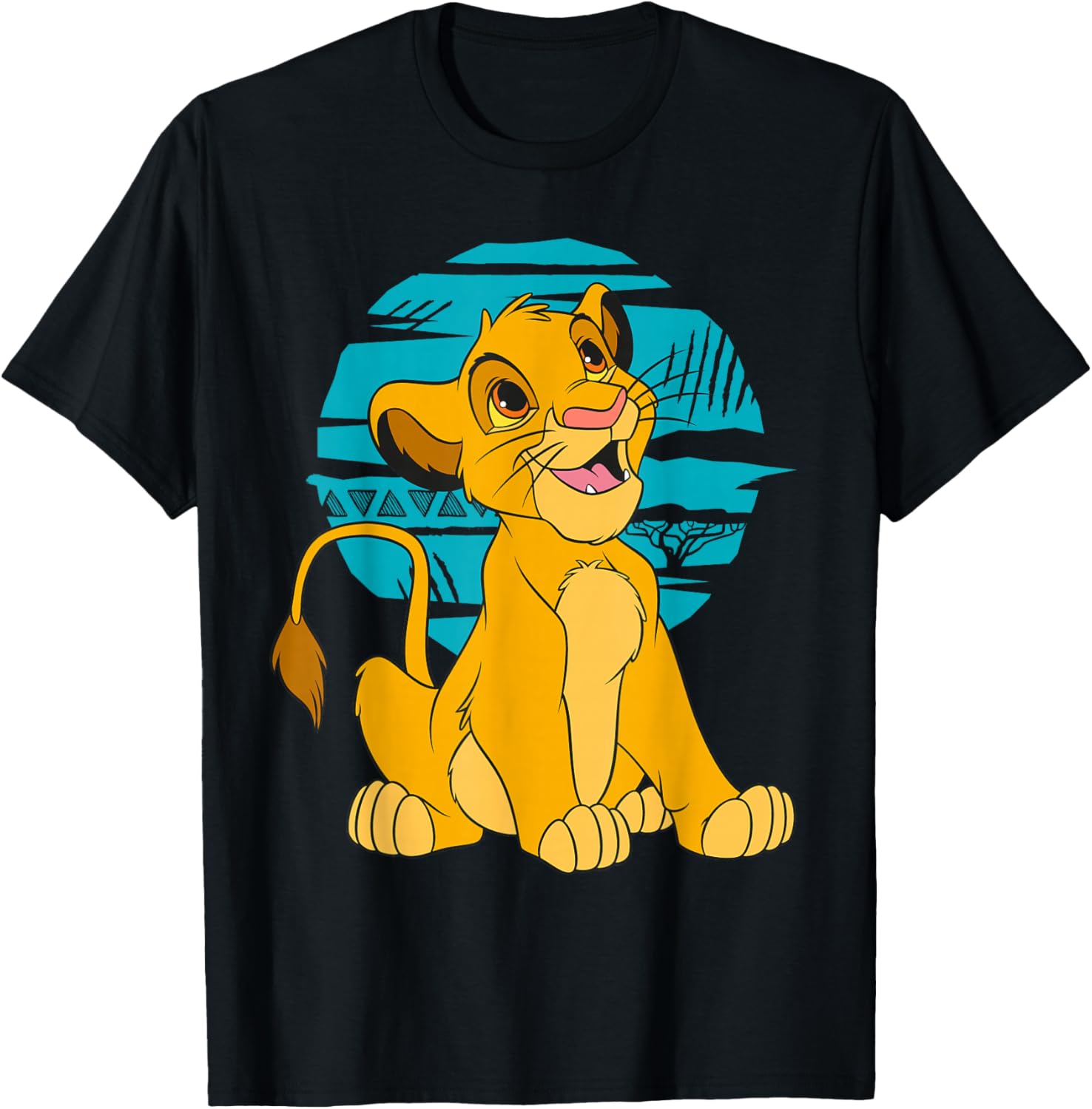 Disney The Lion King Young Simba Happy Blue Retro T-Shirt