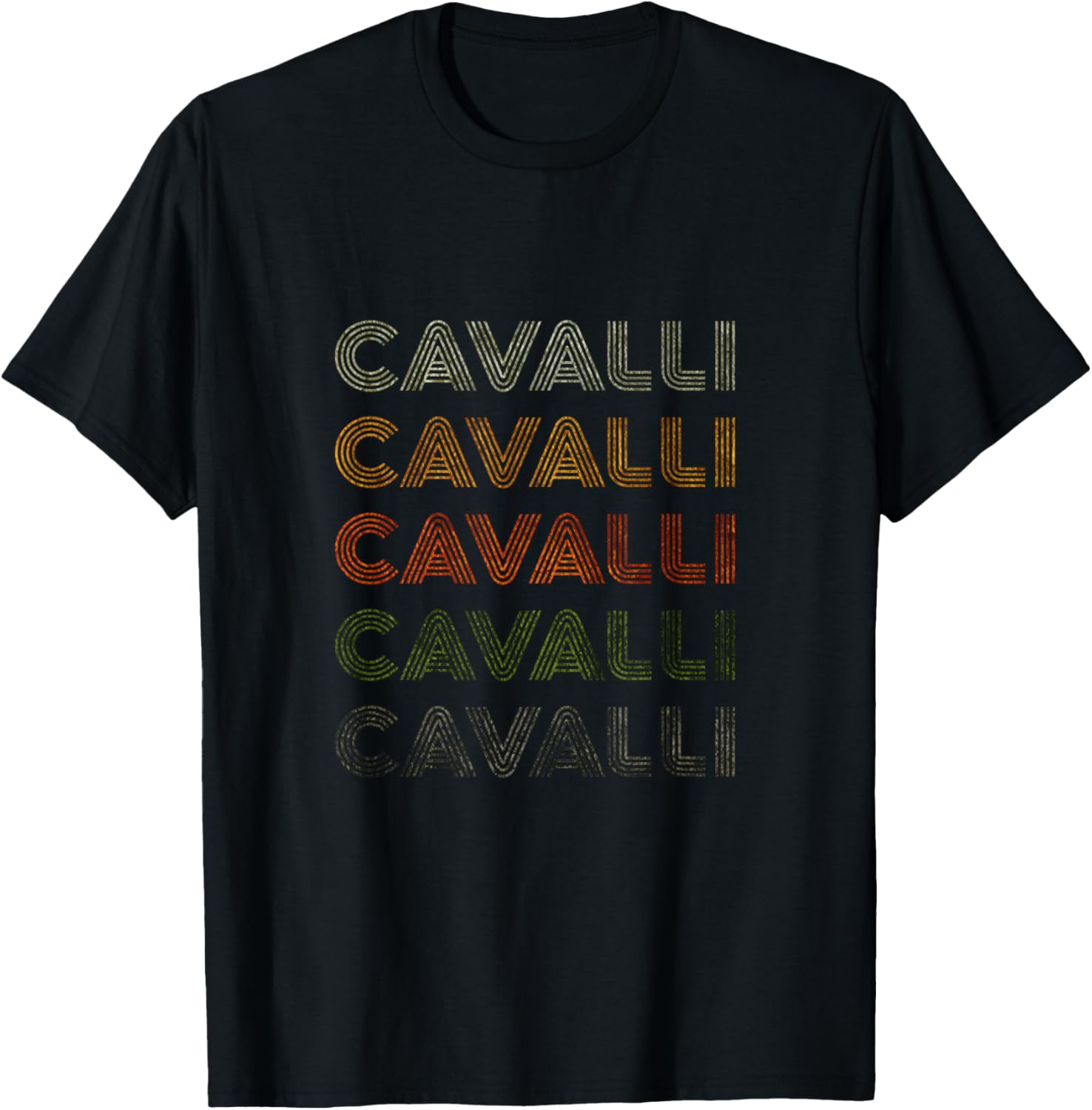 Love Heart Cavalli Tee Grunge Vintage Style Black Cavalli T-Shirt